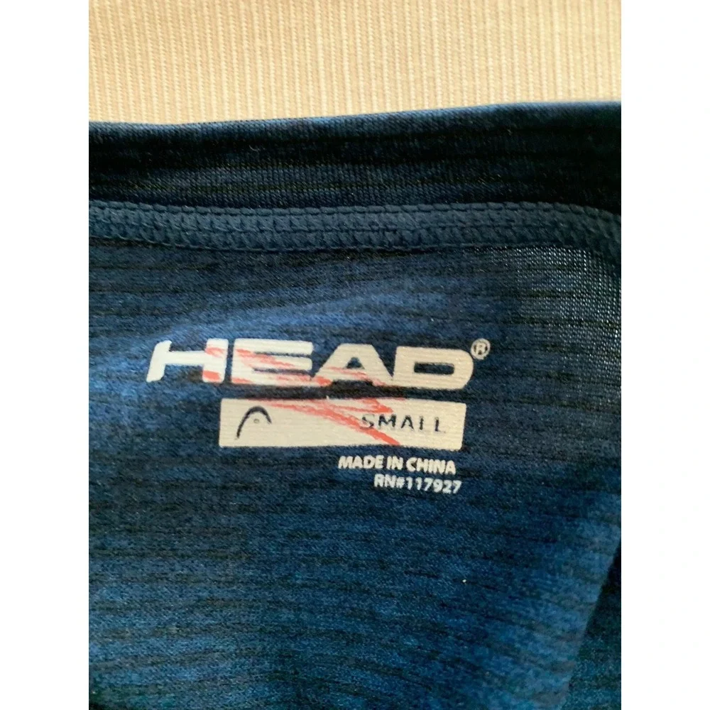 HEAD Active Wear Long Sleeve Blue Stripe Shirt Size S